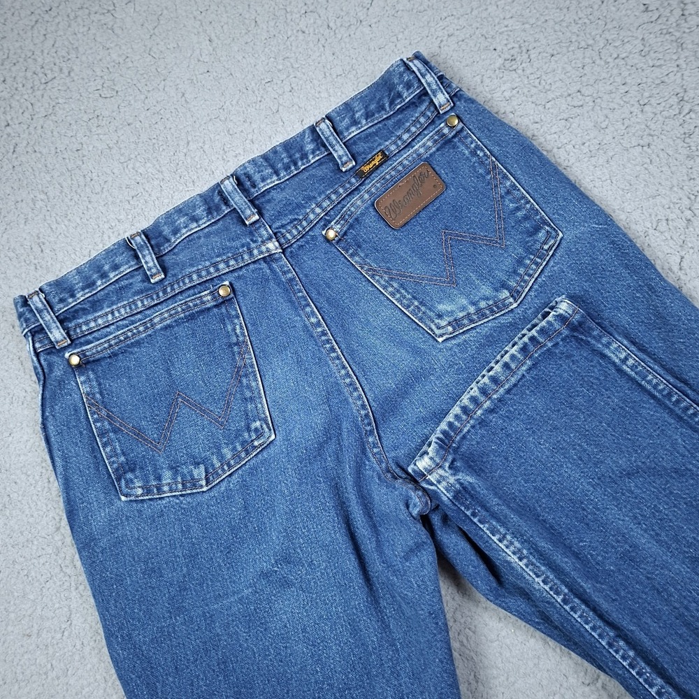 Wrangler 47MWZ Premium Performance Jeans Men 36x34 Blue Regular Fit Cowboy Denim